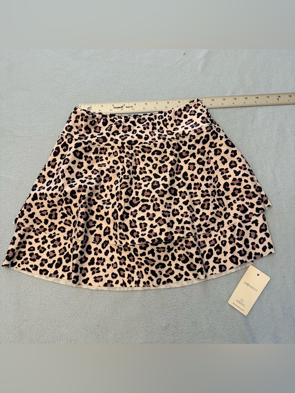 Women’s Leopard Print Athletic Tiered Skort